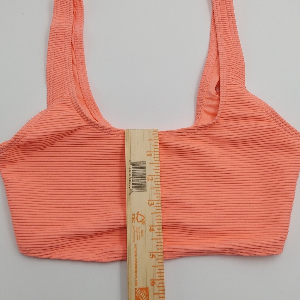 Billabong Bikini Top Womens S/8 Peach Brand New Ribbed Tanlines Longer Tank - Picture 5 of 9